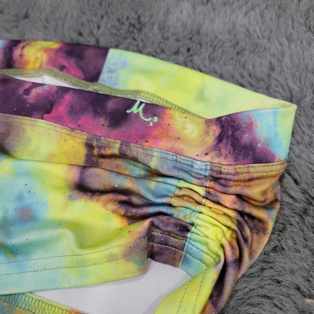 Mika yoga wear meeok hot shorts rainbow galaxy nebula cheeky bottoms small - Picture 3 of 4
